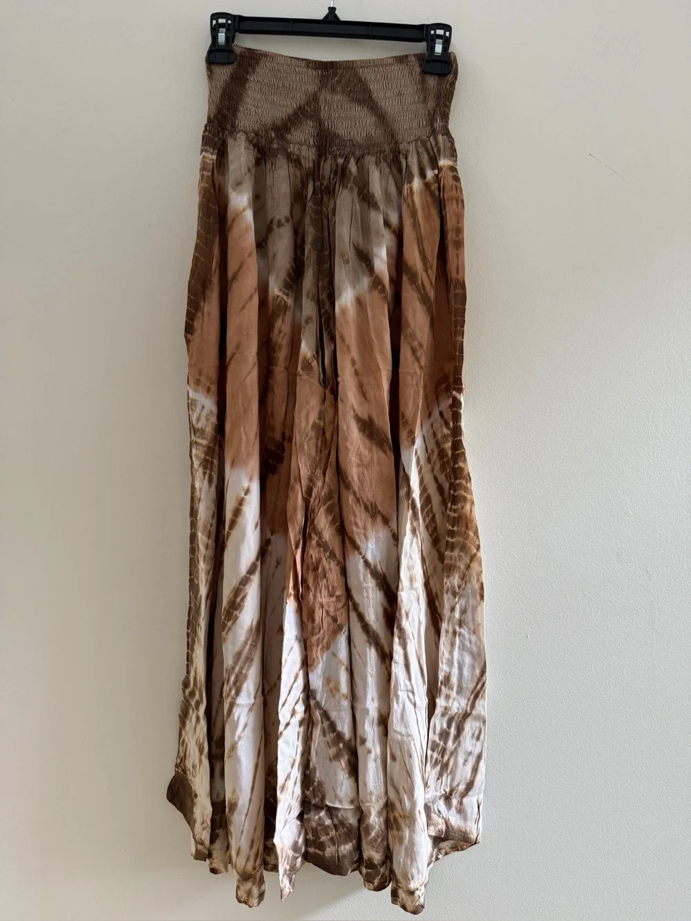 STYLEPARK1 Tie-Dye Tunic Top and Wide Leg Smocked Waist Pants One Size